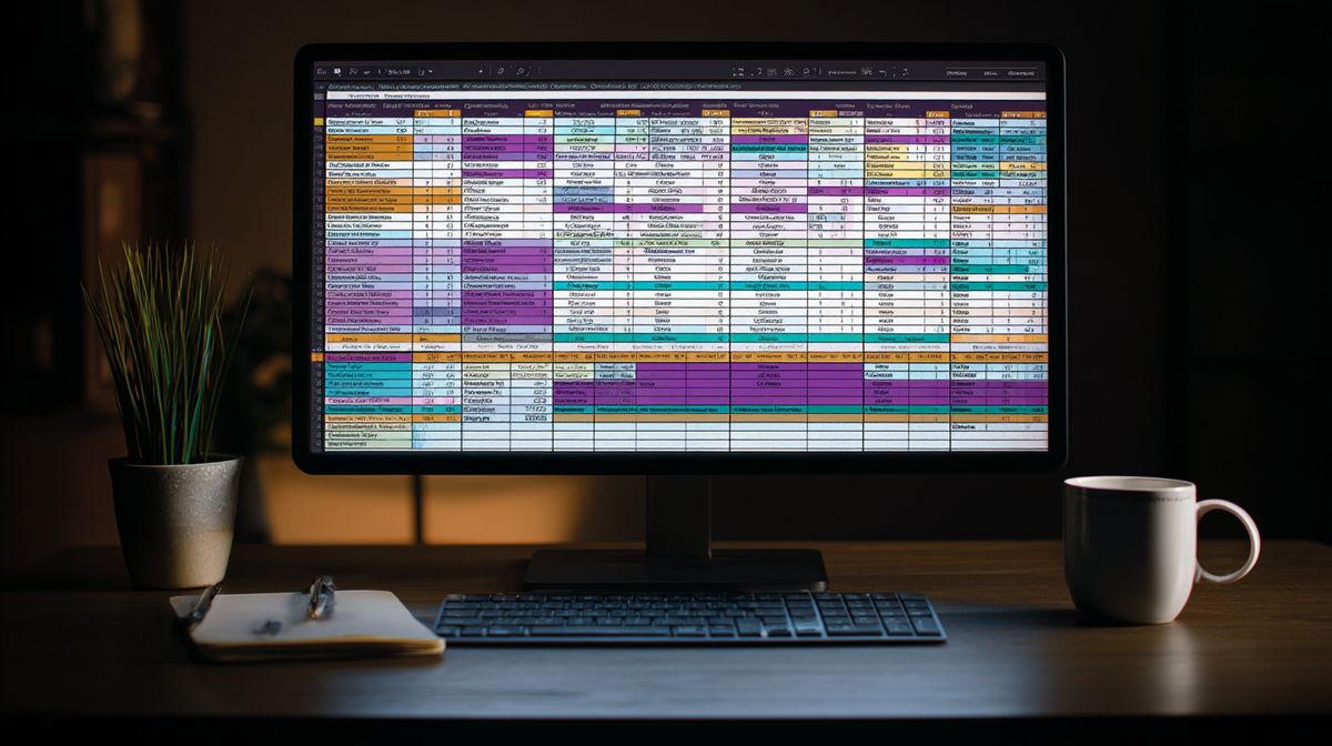 Organized spreadsheet for tracking press contacts