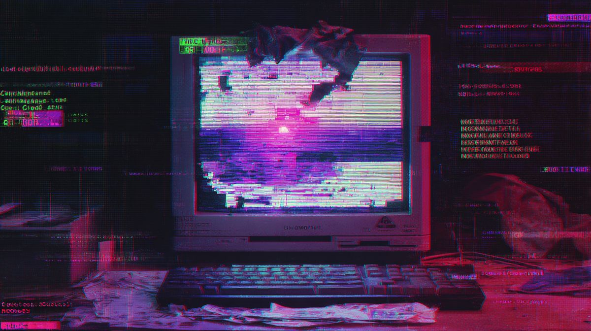 Broken website with placeholder text and errors