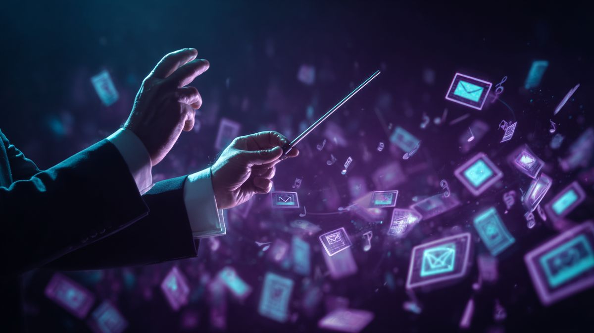 Conductor orchestrating marketing elements