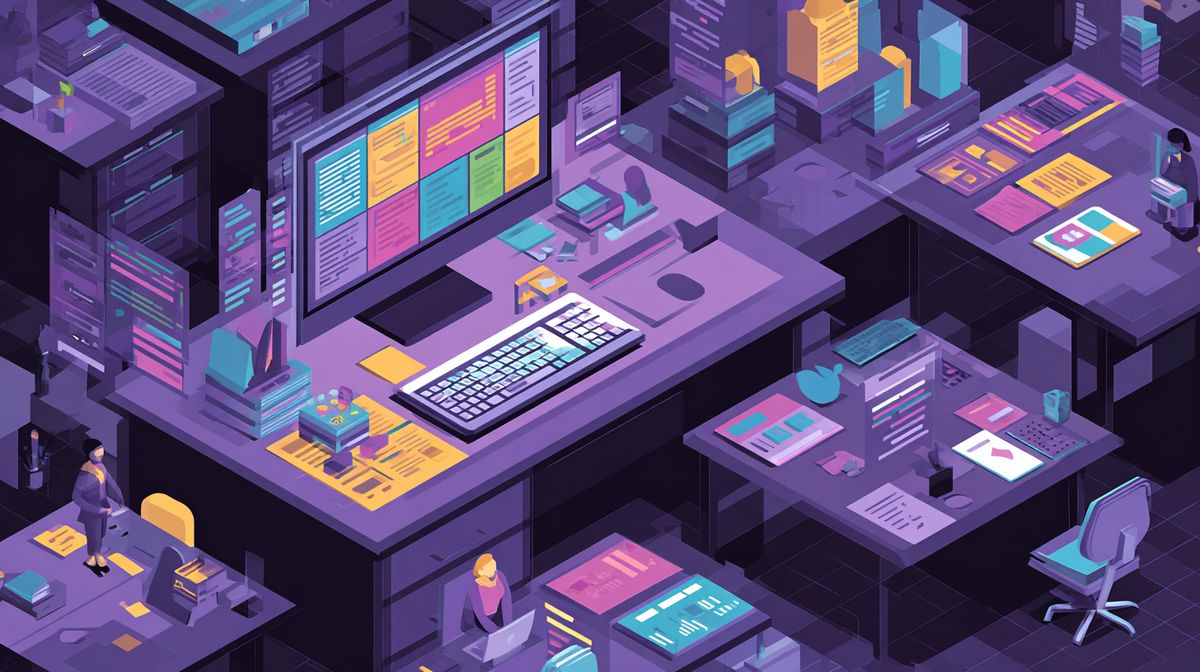 Organized workspace with journalist spreadsheet