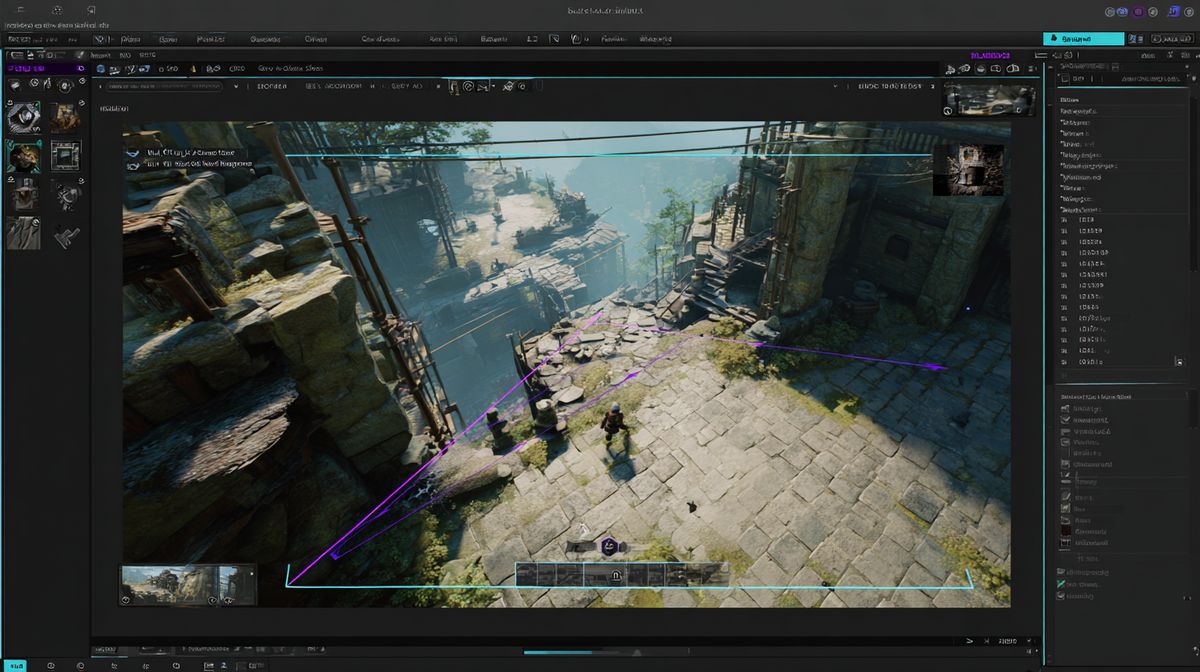 Free camera floating in game engine viewport