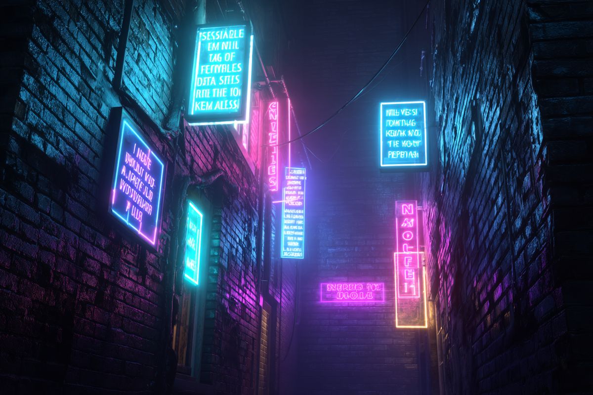 Email subject lines as neon signs