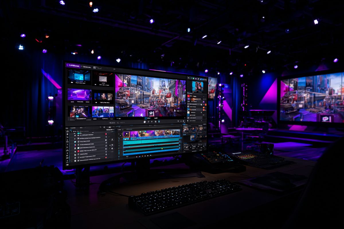 Virtual showcase broadcast with viewer count