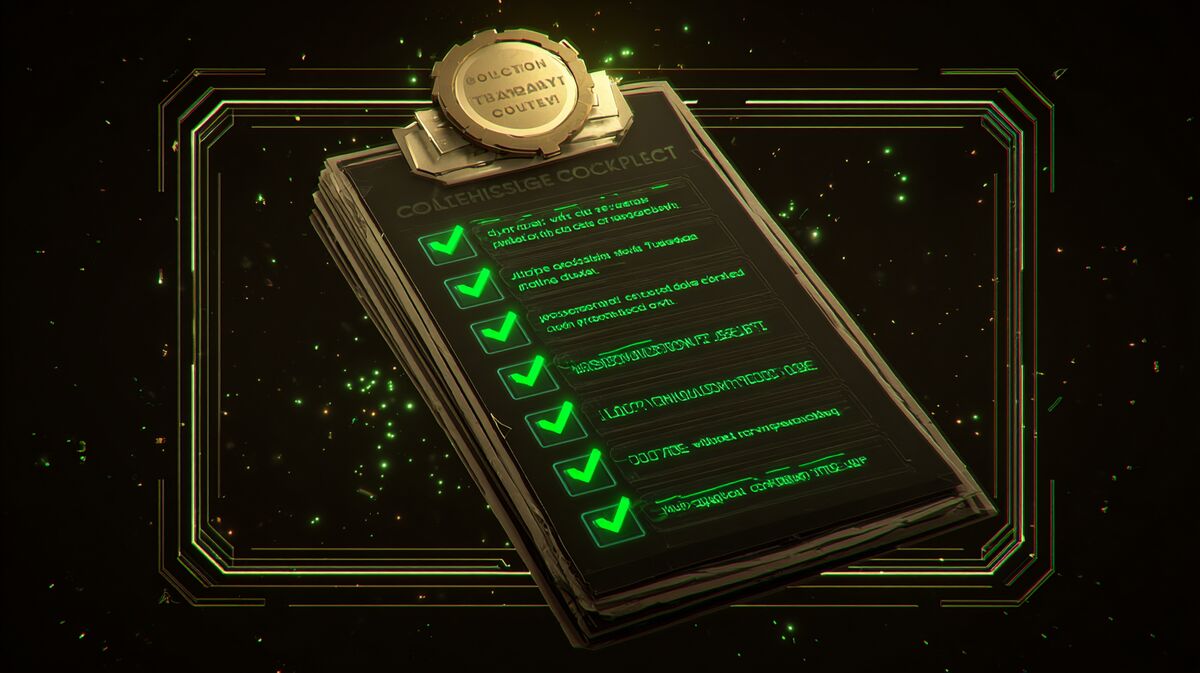 A completed and glowing checklist