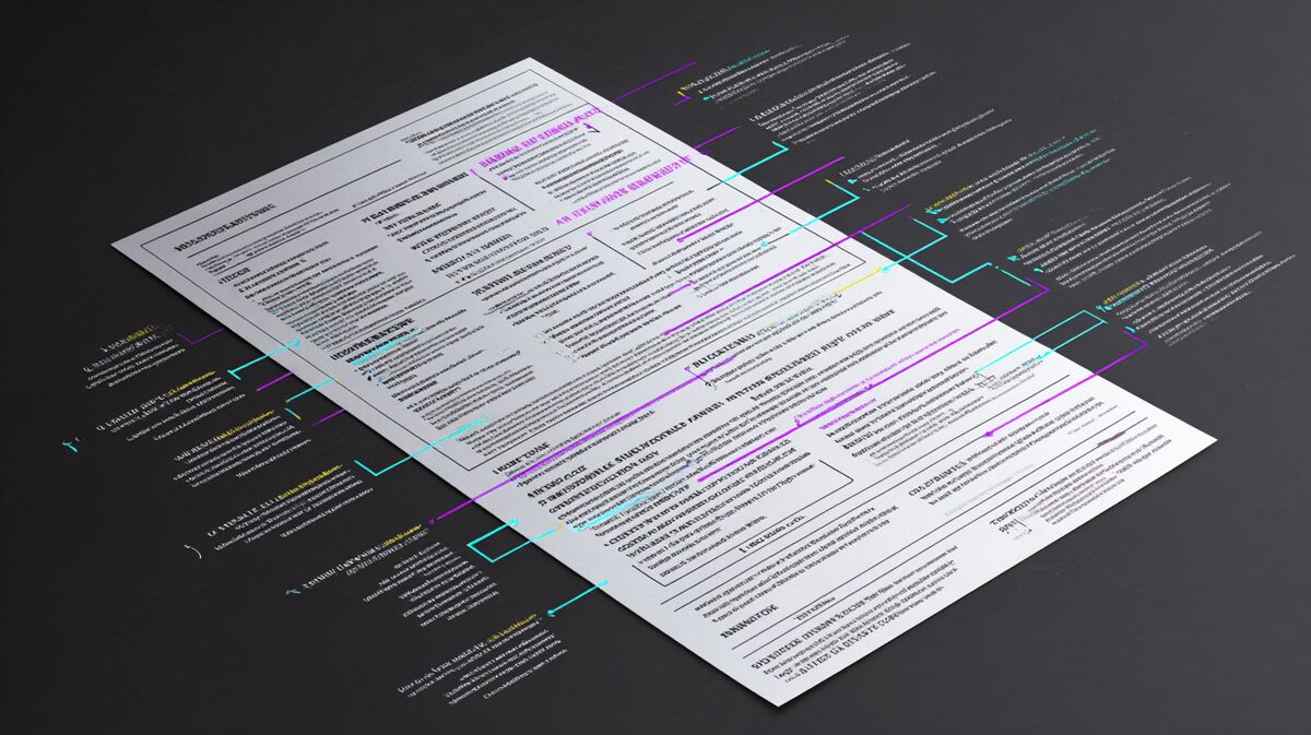 A well-formatted press release template with annotations