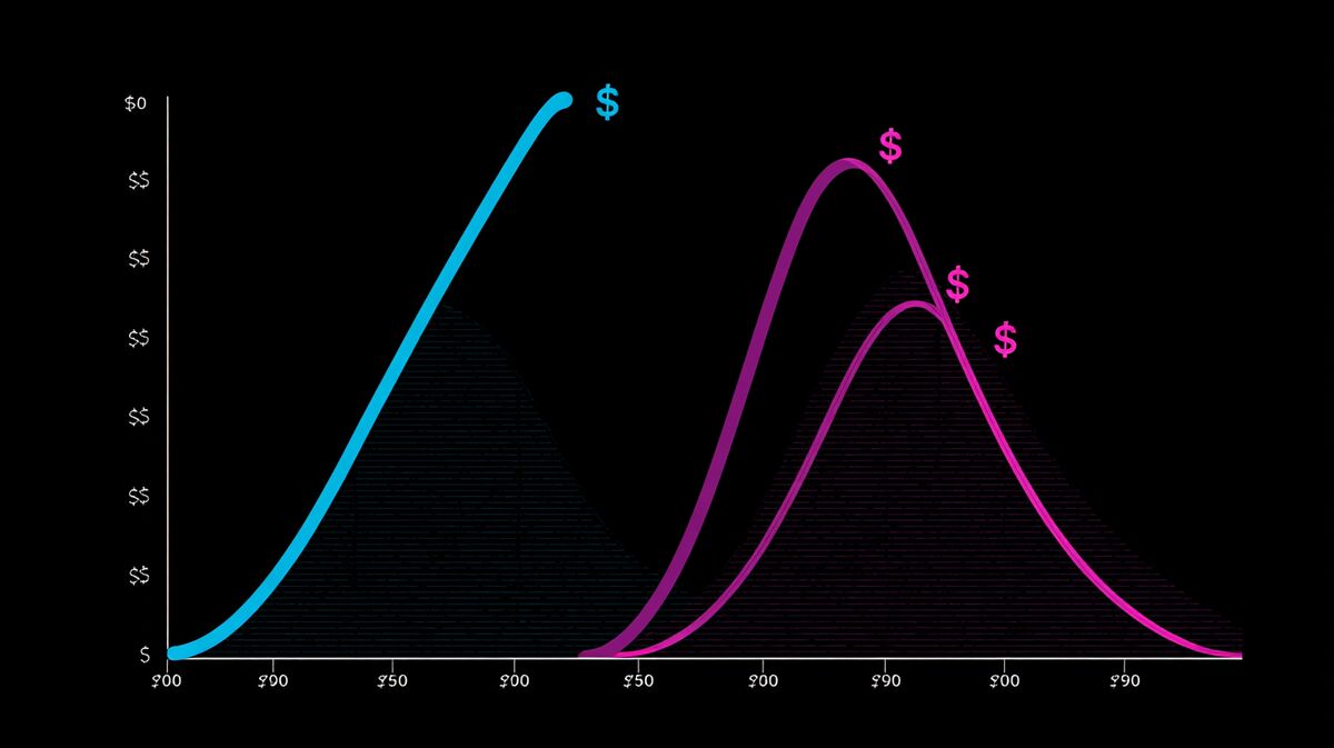 Two cost curves over 3 years