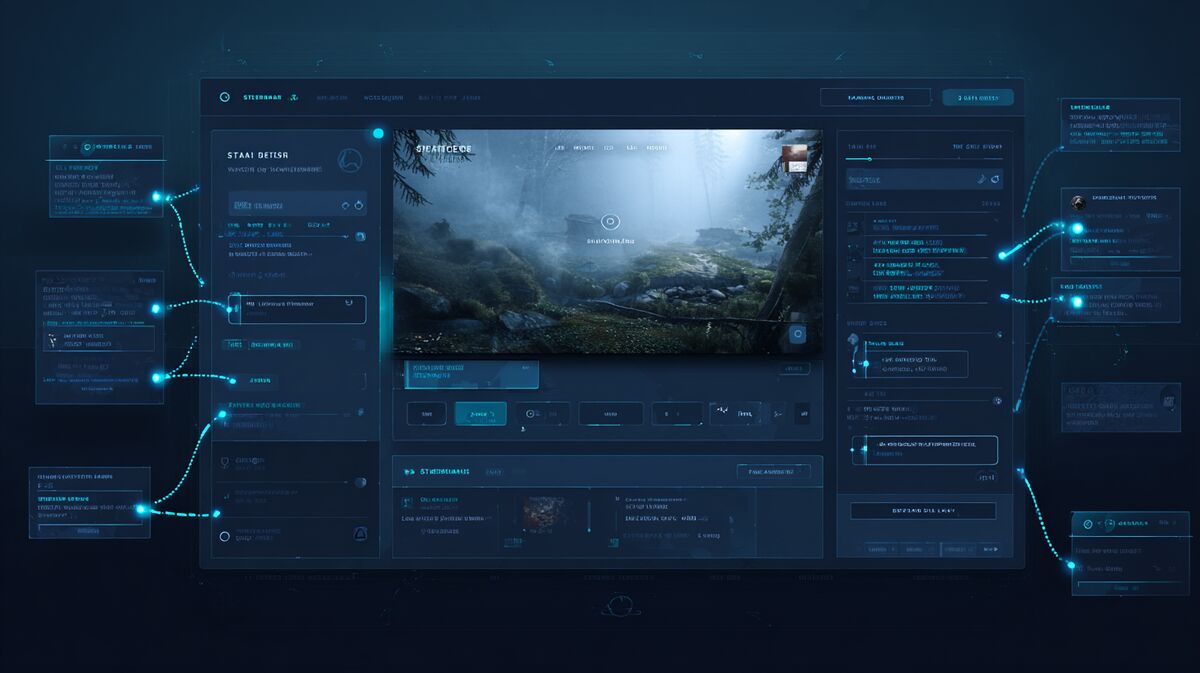 A game store page with both buttons highlighted and annotated
