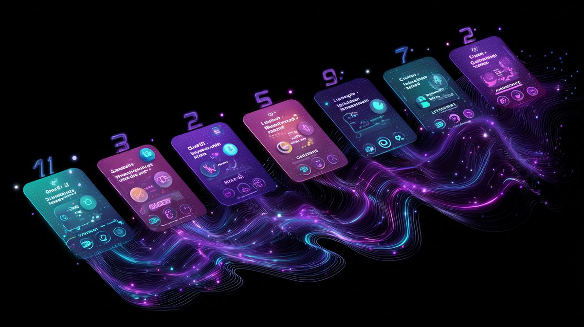 Seven-day calendar with activity panels