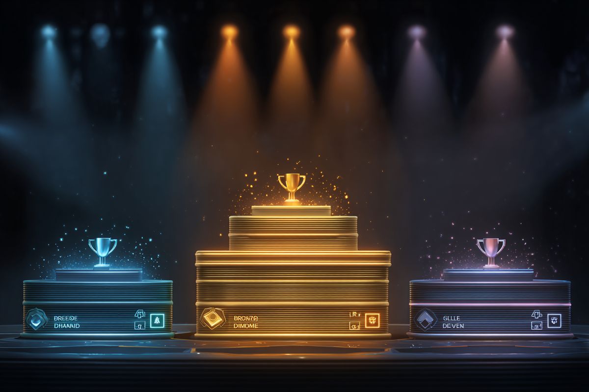 Performance tier leaderboard podium