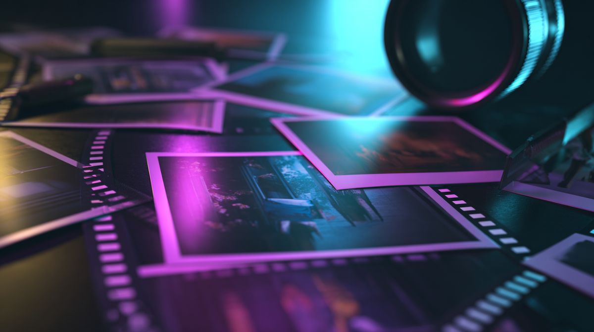 Cinematic contact sheet of game screenshots