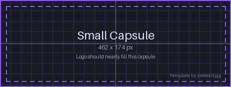 Blank Steam small capsule template, 462 × 174 pixels